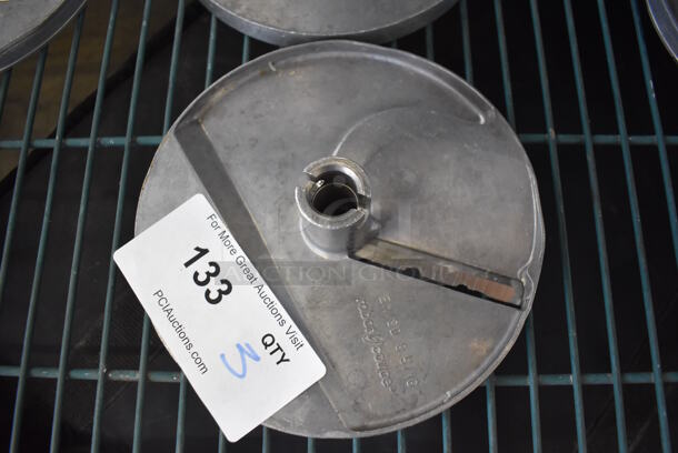 3 Robot Coupe Metal Food Processor Blades; Shredding and 2 Slicing. EM/SD 8 5/16, E/S 3 1/8" and RG3. 8x8x2. 3 Times Your Bid! - Image 2 of 7