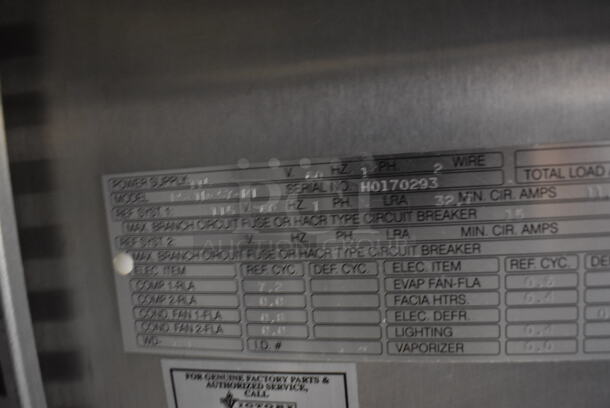 Victory RS-1D-S7-PT Stainless Steel Commercial Single Door Reach In Pass Through Cooler. 115 Volts, 1 Phase. 27x35x78. Tested and Powers On But Does Not Get Cold - Image 7 of 8