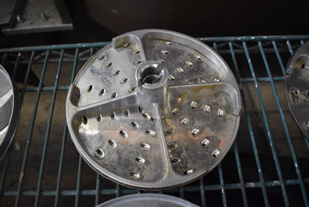 3 Robot Coupe Metal Food Processor Blades; Shredding and 2 Slicing. EM/SD 8 5/16, E/S 3 1/8" and RG3. 8x8x2. 3 Times Your Bid! - Image 6 of 7