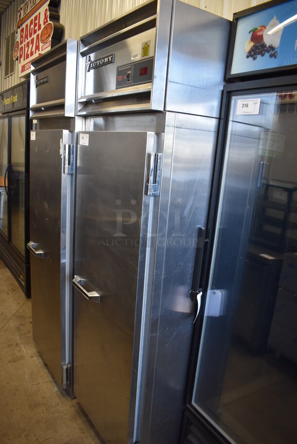 Victory RS-1D-S7 Stainless Steel Commercial Single Door Reach In Cooler. 115 Volts, 1 Phase. 27x35x78. Tested and Powers On But Does Not Get Cold - Image 2 of 6