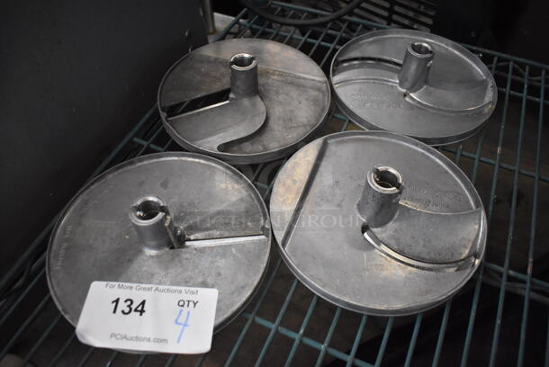 4 Robot Coupe Metal Slicing Food Processor Blades. E/S 1 3/64