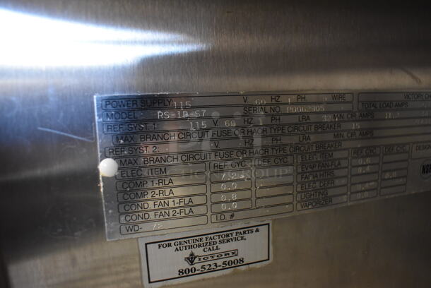 Victory RS-1D-S7 Stainless Steel Commercial Single Door Reach In Cooler. 115 Volts, 1 Phase. 27x35x78. Tested and Powers On But Does Not Get Cold - Image 6 of 6