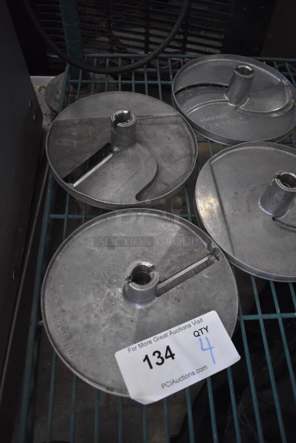 4 Robot Coupe Metal Slicing Food Processor Blades. E/S 1 3/64", E/S 5 3/16, EM/SD 8 5/16 and EM/SD14 9/16. 8x8x2. 4 Times Your Bid! - Image 7 of 7
