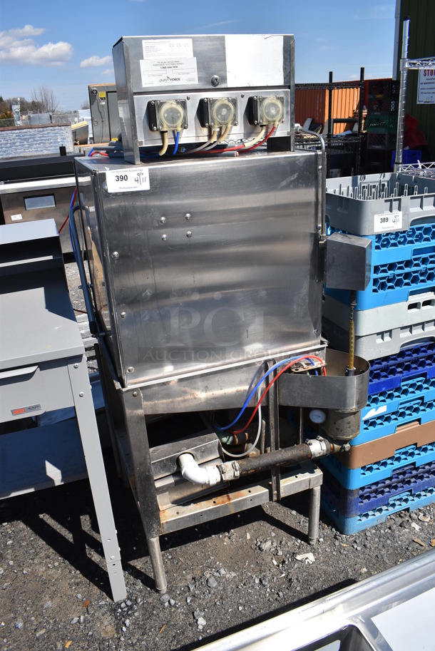 American Dish Service ADS AF-3D Stainless Steel Commercial Straight Pass Through Dishwasher. 120 Volts, 1 Phase. 25x32x68 - Image 2 of 7