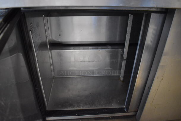 2017 True TSSU-72-30M-B-ST Stainless Steel Commercial Sandwich Salad Prep Table Bain Marie Mega Top on Commercial Casters. 115 Volts, 1 Phase. 72x34x43. Tested and Powers On But Does Not Get Cold - Image 9 of 10