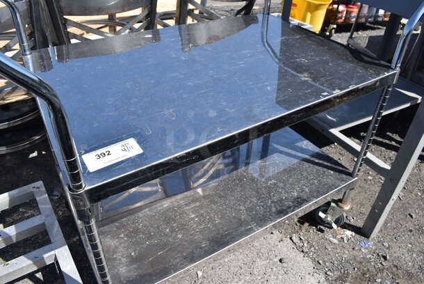 Metal 2 Tier Cart on Commercial Casters. 44x25x37 - Image 2 of 3