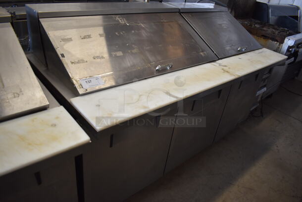 2017 True TSSU-72-30M-B-ST Stainless Steel Commercial Sandwich Salad Prep Table Bain Marie Mega Top on Commercial Casters. 115 Volts, 1 Phase. 72x34x43. Tested and Working! - Image 2 of 10