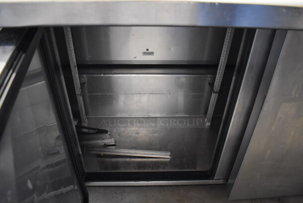 2017 True TSSU-72-30M-B-ST Stainless Steel Commercial Sandwich Salad Prep Table Bain Marie Mega Top on Commercial Casters. 115 Volts, 1 Phase. 72x34x43. Tested and Working! - Image 9 of 10
