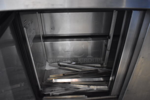 2017 True TSSU-72-30M-B-ST Stainless Steel Commercial Sandwich Salad Prep Table Bain Marie Mega Top on Commercial Casters. 115 Volts, 1 Phase. 72x34x43. Tested and Working! - Image 10 of 10