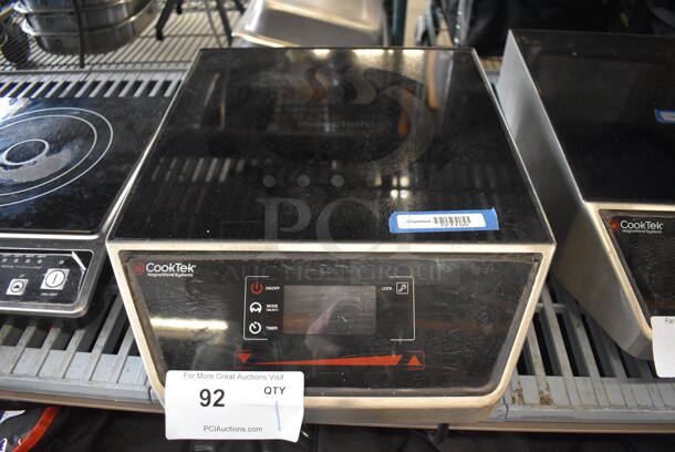 2017 CookTek MC1800G Stainless Steel Commercial Countertop Electric Powered Single Burner Induction Range. 120 Volts, 1 Phase. 14x19x7 - Image 1 of 7