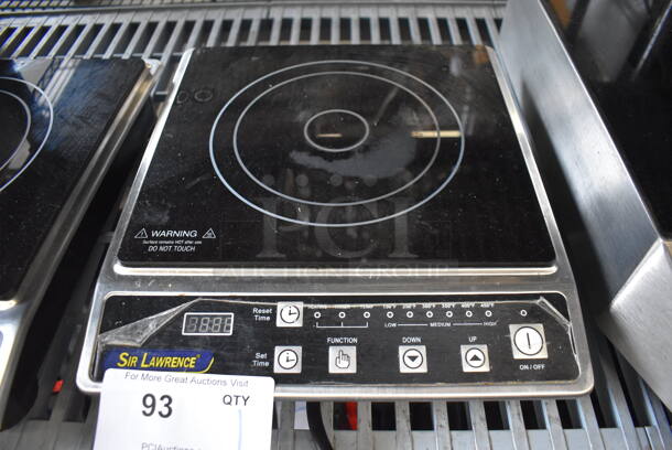 2014 Sir Lawrence SLIN1800 Stainless Steel Commercial Countertop Electric Powered Single Burner Induction Range. 120 Volts, 1 Phase. 14x12x3 - Image 1 of 6