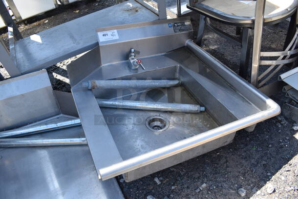 Eagle Stainless Steel Commercial Right Side Dirty Side Dishwasher Table. 30x30x16 - Image 2 of 3