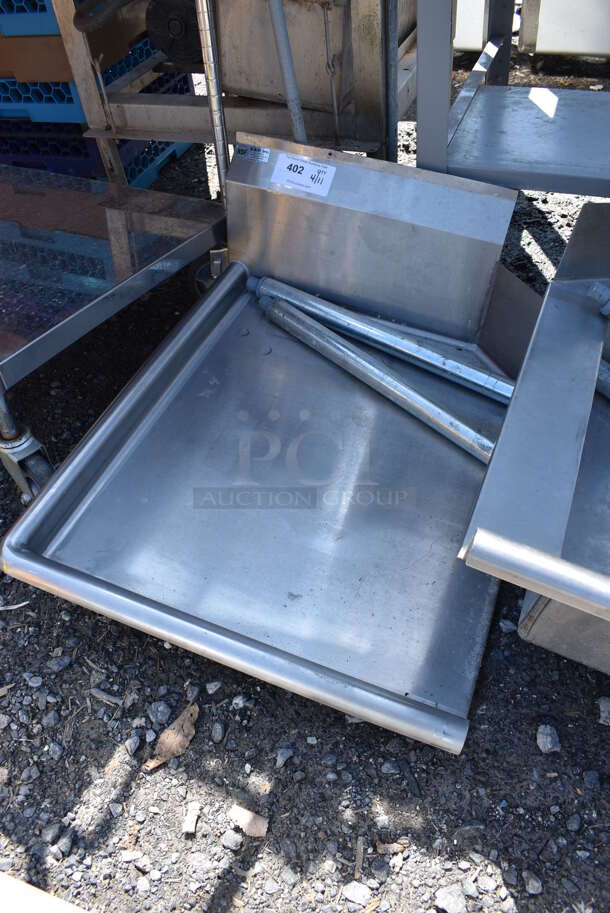 Stainless Steel Commercial Left Side Clean Side Dishwasher Table. 30x30x13 - Image 2 of 3