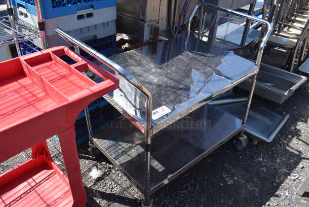 Metal 2 Tier Cart on Commercial Casters. 44x24x37 - Image 4 of 4