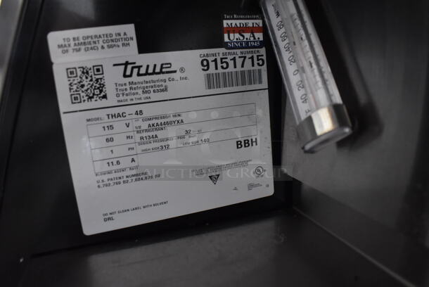 2017 True THAC-48-HC-LD Metal Commercial Floor Style Open Grab N Go Merchandiser on Commercial Casters. 115 Volts, 1 Phase. 48x33x42. Tested and Working! - Image 4 of 5