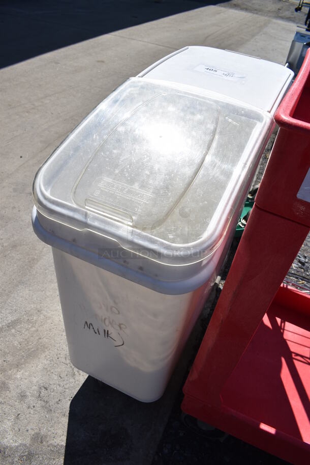 White Poly Ingredient Bin on Commercial Casters. 10x28.5x29 - Image 3 of 3