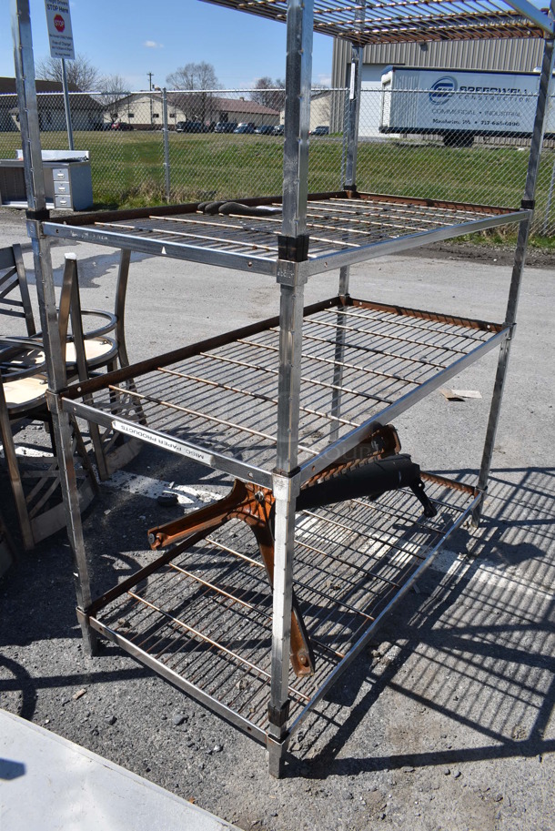Chrome Finish 5 Tier Wire Shelving Unit. BUYER MUST DISMANTLE. PCI CANNOT DISMANTLE FOR SHIPPING. PLEASE CONSIDER FREIGHT CHARGES. 48x24x84 - Image 3 of 3