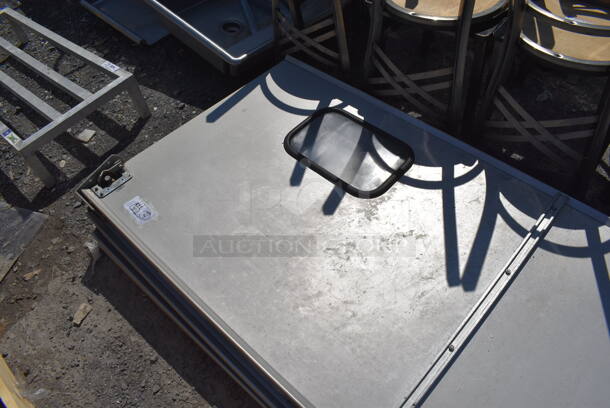 4 Metal Swinging Kitchen Doors. 35x4x79. 4 Times Your Bid! - Image 4 of 7