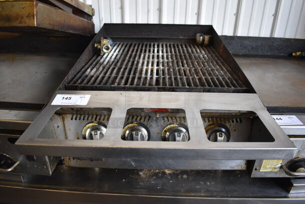 Star Ultra Max Stainless Steel Commercial Countertop Natural Gas Powered Charbroiler Grill. 24x38x14