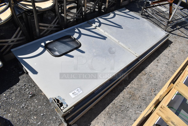 4 Metal Swinging Kitchen Doors. 35x4x79. 4 Times Your Bid! - Image 7 of 7