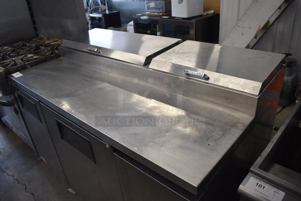 True TPP-60 Stainless Steel Commercial Pizza Prep Table on Commercial Casters. 115 Volts, 1 Phase. 60x33x41.5. Tested and Powers On But Does Not Get Cold - Image 2 of 9