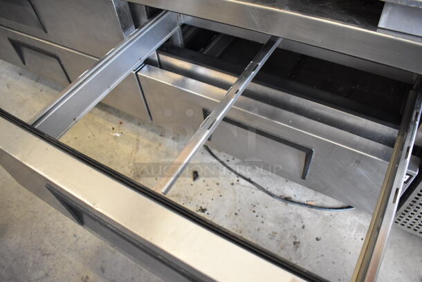 2017 True TRCB-82-86 Stainless Steel Commercial 4 Drawer Chef Base on Commercial Casters. 115 Volts, 1 Phase. 86.5x32x25. Tested and Working! - Image 3 of 5