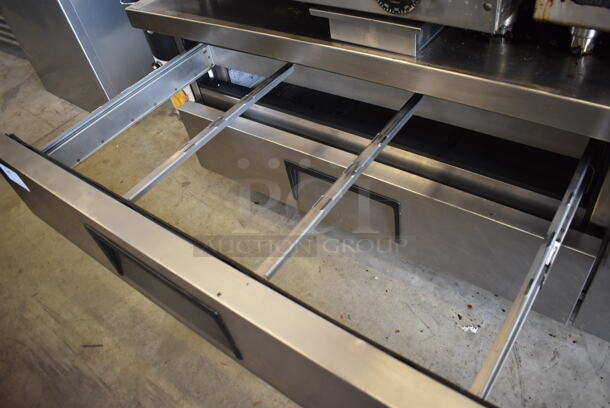 2017 True TRCB-82-86 Stainless Steel Commercial 4 Drawer Chef Base on Commercial Casters. 115 Volts, 1 Phase. 86.5x32x25. Tested and Working! - Image 4 of 5