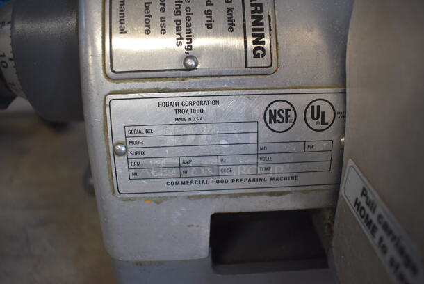 Hobart 2712 Stainless Steel Commercial Countertop Automatic Meat Slicer. 120 Volts, 1 Phase. 30x18x27. Tested and Working! - Image 6 of 6