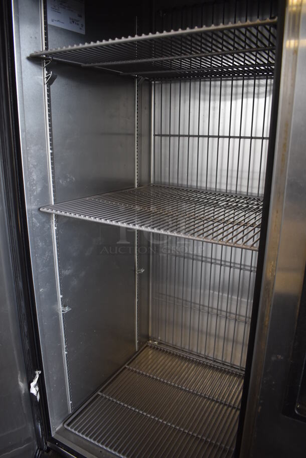 2017 True T-49F-HC ENERGY STAR Stainless Steel Commercial 2 Door Reach In Freezer w/ Poly Coated Racks on Commercial Casters. 115 Volts, 1 Phase. 54x30x83. Tested and Working! - Image 4 of 5