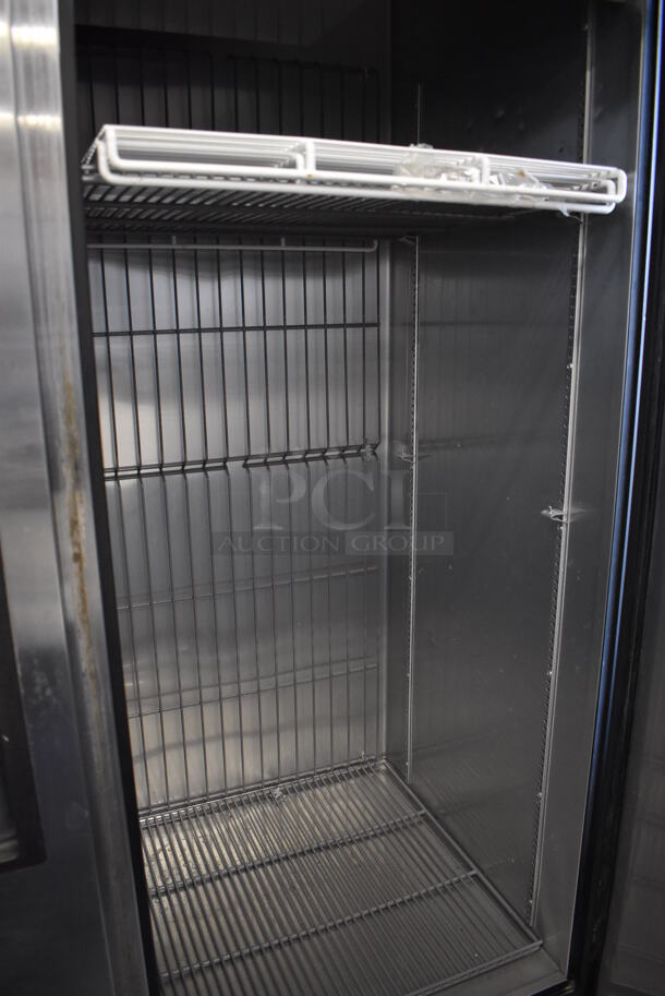 2017 True T-49F-HC ENERGY STAR Stainless Steel Commercial 2 Door Reach In Freezer w/ Poly Coated Racks on Commercial Casters. 115 Volts, 1 Phase. 54x30x83. Tested and Working! - Image 5 of 5