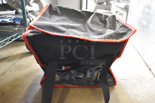 Black Insulated Food Carrying Bag. 16x10x14