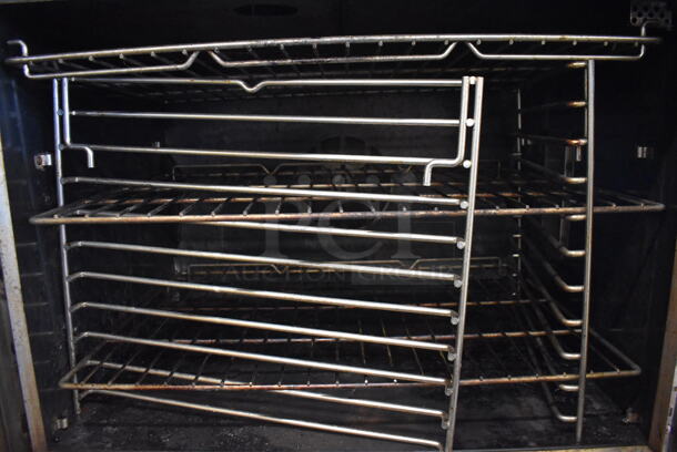 2 Southbend SL Series Stainless Steel Commercial Full Size Natural Gas Powered Convection Ovens w/ View Through Doors, Metal Oven Racks and Thermostatic Controls on Commercial Casters. 40x30.5x59. 2 Times Your Bid! - Image 5 of 6