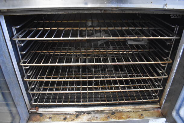 2 Southbend SL Series Stainless Steel Commercial Full Size Natural Gas Powered Convection Ovens w/ View Through Doors, Metal Oven Racks and Thermostatic Controls on Commercial Casters. 40x30.5x59. 2 Times Your Bid! - Image 6 of 6
