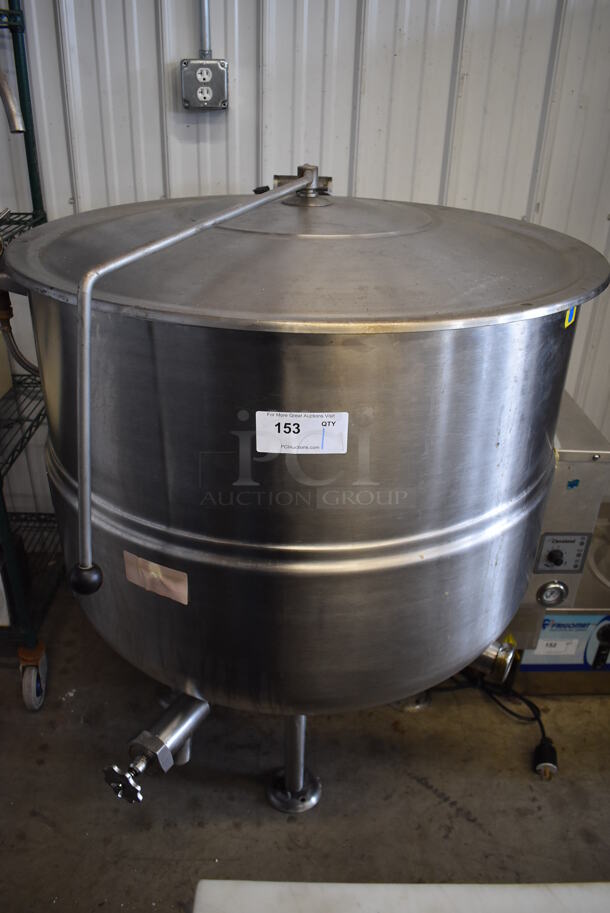 2011 Cleveland RGL-80 Stainless Steel Commercial Floor Style Natural Gas Powered 80 Gallon Steam Kettle. 40x42x48 - Image 1 of 7