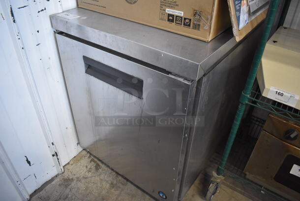 2019 Hoshizaki UF27A Stainless Steel Commercial Single Door Undercounter Freezer on Commercial Casters. 115 Volts, 1 Phase. 27x30x33.5. Tested and Working! - Image 2 of 4