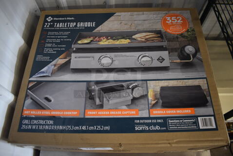 BRAND NEW IN BOX! Member's Mark 22" Tabletop Griddle.