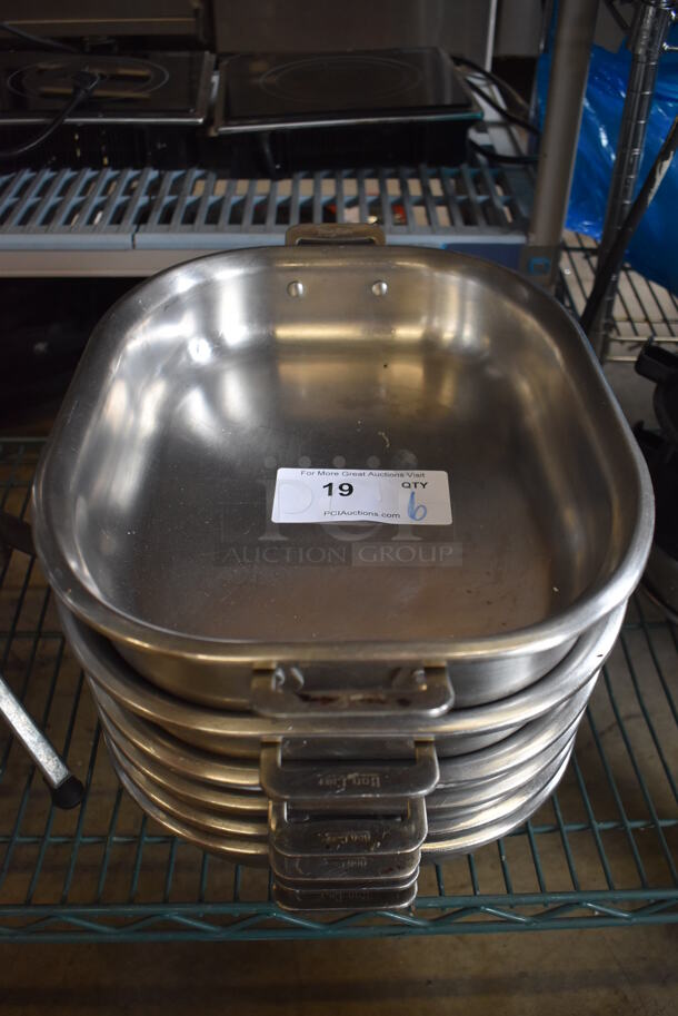 6 Metal Baking Pans w/ Handles. 12x18x3. 6 Times Your Bid!