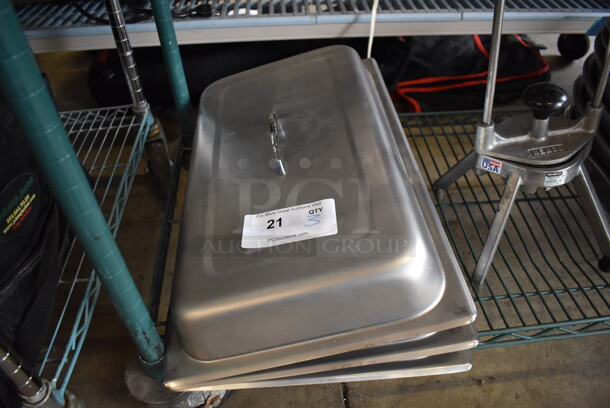 3 Metal Dome Lids. 13x22x4. 3 Times Your Bid!