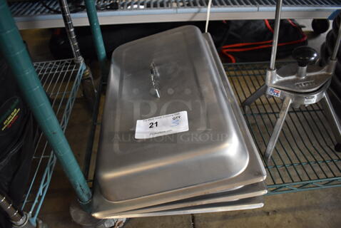 3 Metal Dome Lids. 13x22x4. 3 Times Your Bid!