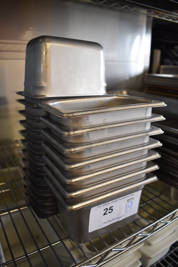 19 Stainless Steel 1/9 Size Drop In Bins. 1/9x4. 19 Times Your Bid! - Image 2 of 4