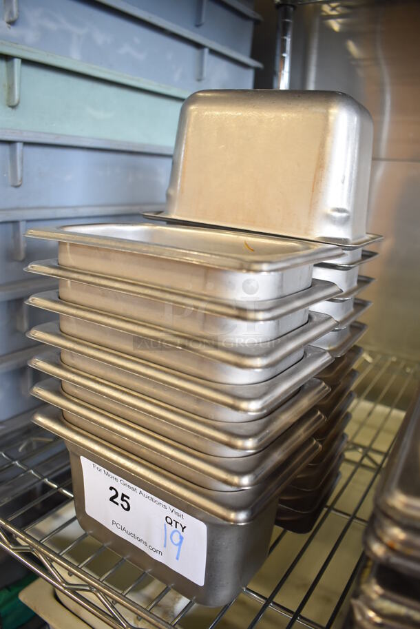 19 Stainless Steel 1/9 Size Drop In Bins. 1/9x4. 19 Times Your Bid! - Image 3 of 4