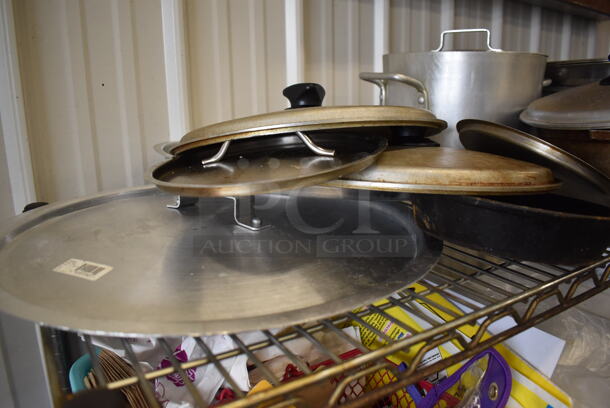 ALL ONE MONEY! Tier Lot of Various Metal Items Including Metal Lids and Pots - Image 2 of 5
