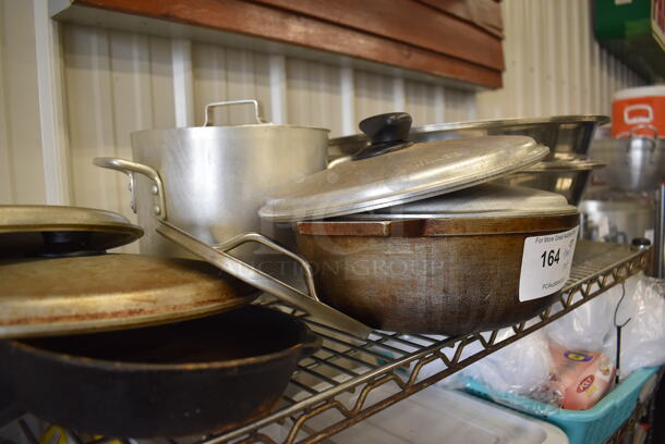 ALL ONE MONEY! Tier Lot of Various Metal Items Including Metal Lids and Pots - Image 3 of 5