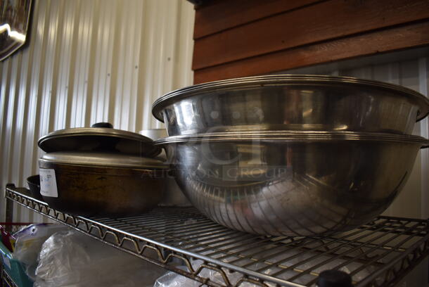 ALL ONE MONEY! Tier Lot of Various Metal Items Including Metal Lids and Pots - Image 5 of 5