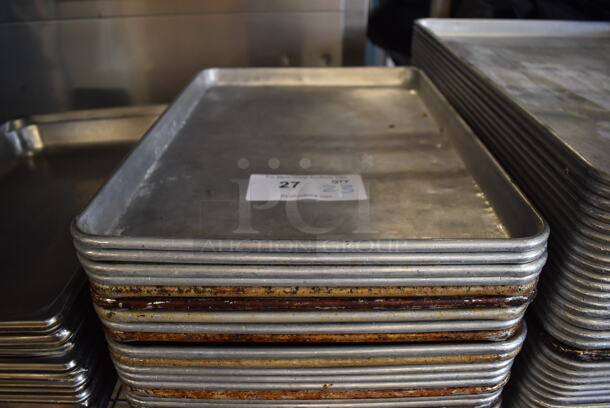 23 Metal Half Size Baking Pans. 13x18x1. 23 Times Your Bid!