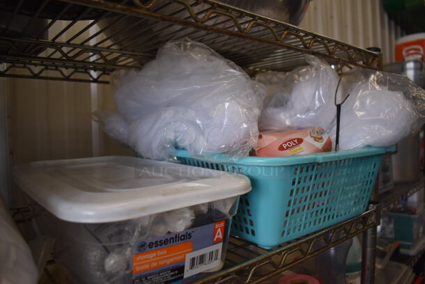 ALL ONE MONEY! Tier Lot of Various Items Including Plastic Bags Rolls and Poly Baskets - Image 4 of 4