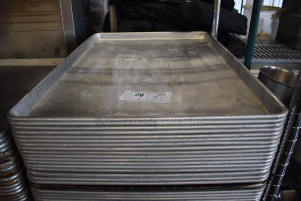 31 Metal Half Size Baking Pans. 18x26x1. 31 Times Your Bid! - Image 1 of 3