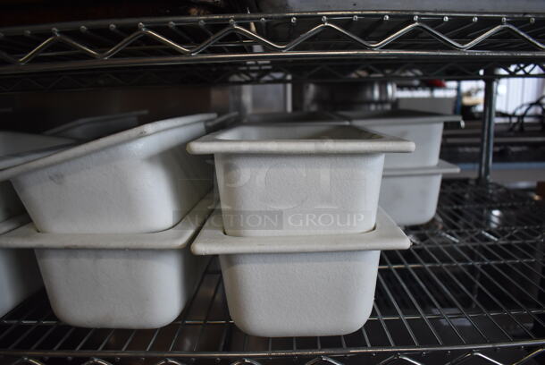 ALL ONE MONEY! Tier Lot of Various White Drop In Bins. Includes 6.5x10x3 - Image 2 of 4