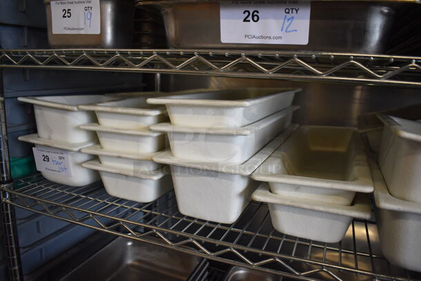 ALL ONE MONEY! Tier Lot of Various White Drop In Bins. Includes 6.5x10x3 - Image 4 of 4