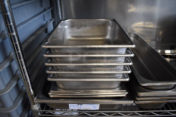 ALL ONE MONEY! Lot of 14 Various Stainless Steel Drop In Bins Including 1/1x2, 1/2Lx2 - Image 3 of 3